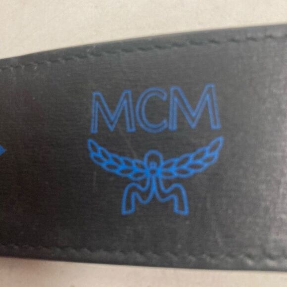 MCM Unisex Reversible Monogram Logo Belt 45” length Black - Picture 6 of 11
